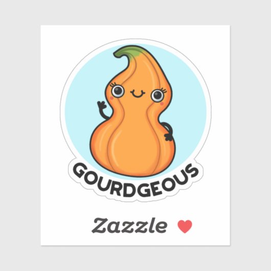 Gourd-schandaal Funny Gourd Veggie Pun Sticker (Vel)