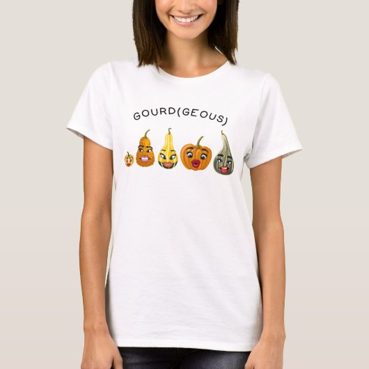 Gourd (schitterend) Funny Herfst T-Shirt (Voorkant)