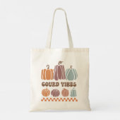 Gourd Vibes Funny Herfst pompoenen & kalebassen Tote Bag (Achterkant)