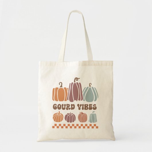 Gourd Vibes Funny Herfst pompoenen & kalebassen Tote Bag (Voorkant)