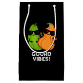 Gourd Vibes Funny Veggie Pun Dark BG Klein Cadeauzakje (Voorkant)