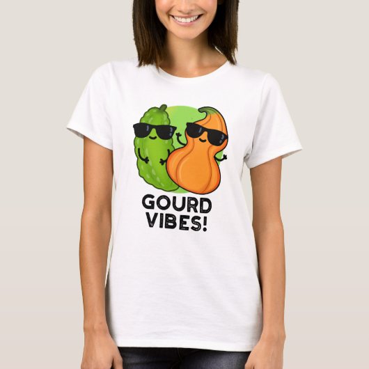 Gourd Vibes Funny Veggie Pun T-shirt (Voorkant)