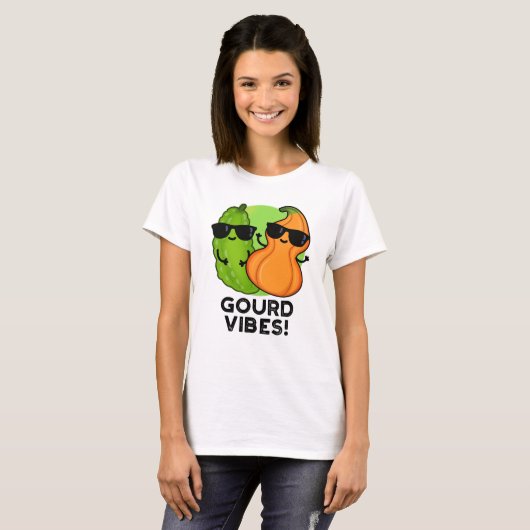 Gourd Vibes Funny Veggie Pun T-shirt (Voorkant volledig)