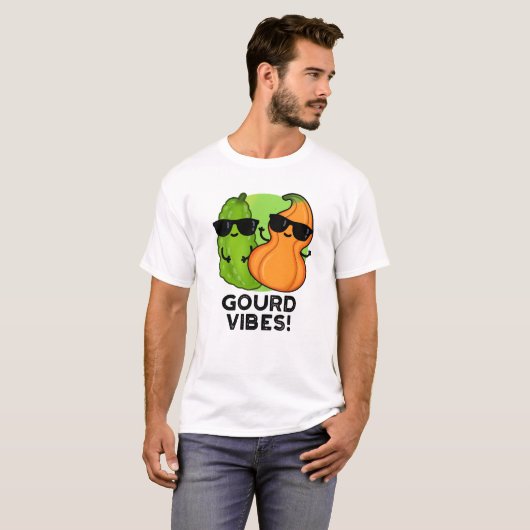 Gourd Vibes Funny Veggie Pun T-shirt (Voorkant volledig)