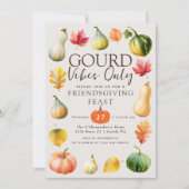 Gourd Vibes Only Watercolor Autumn Thanksgiving Kaart (Voorkant)