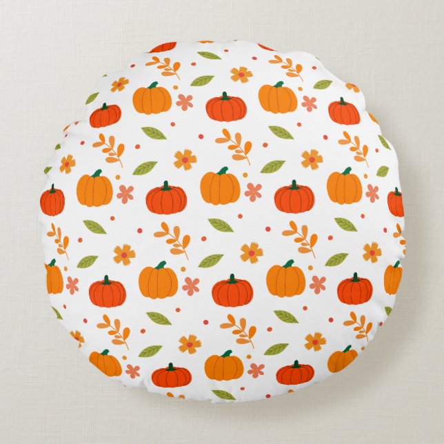 Gourd Vibes Rond Kussen (Voorkant)