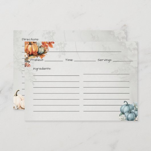 Gourdegous Basic Recept Kaart (Voorkant / Achterkant)