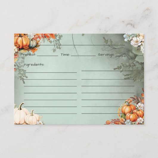 Gourdegous Recept Kaart (Voorkant)