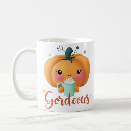 Gourdgeous Pumpkin Coffee Mok – Schattigee Herfst  (Links)