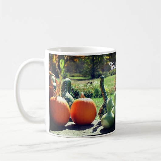 Gourds And Pumpkins Nature Personalized Koffiemok (Links)