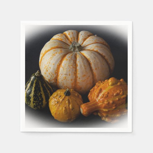 Gourds & Pumpkin Vignette Servet (Voorkant)
