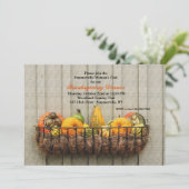 Gourds Thanksgiving Invitation Kaart (Staand voorkant)