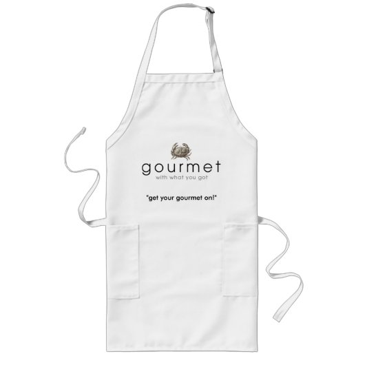 Gourmet Apron (krab) Lang Schort (Voorkant)