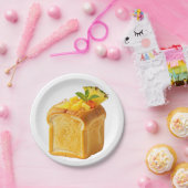 Gourmet Artisan Baked Bread Pineapple Sculpture Papieren Bordje (Feest)