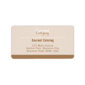 Gourmet Catering Bedrijfsadres Label (Voorkant)