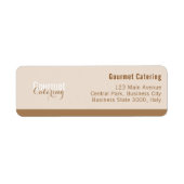 Gourmet Catering Business Retour Adres Label (Voorkant)