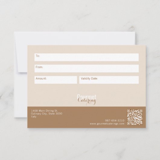 Gourmet Catering Cadeaubon (Achterkant)