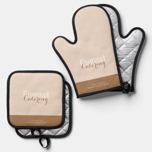 Gourmet Catering  Ovenwant & Pannenlap Set (Voorkant / Achterkant)