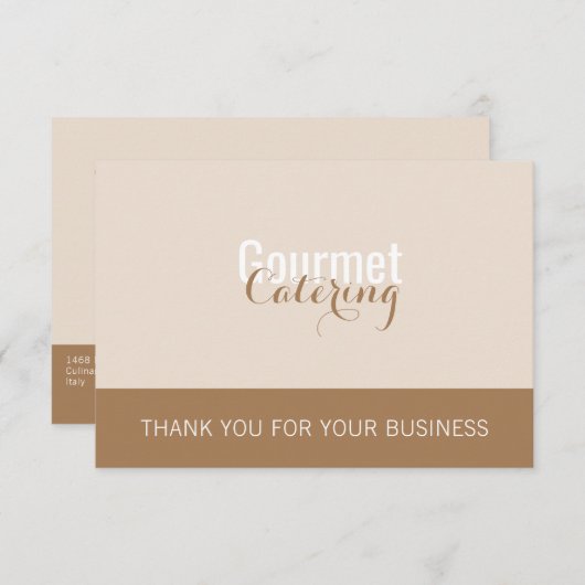 Gourmet Catering Pakket Insert Kaart (Voorkant / Achterkant)