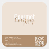 Gourmet Catering Vierkante Sticker (Voorkant)