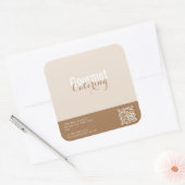 Gourmet Catering Vierkante Sticker (Envelop)