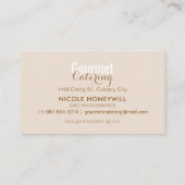 Gourmet Catering Visitekaartje (Achterkant)