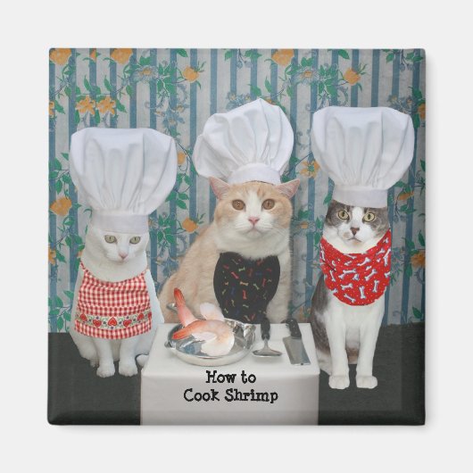 Gourmet Chef Cats/Katten Magneet (Voorkant)