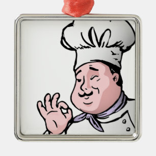 GOURMET CHEF METALEN ORNAMENT