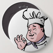 GOURMET CHEF RONDE BUTTON 6,0 CM (Voorkant /achterkant)