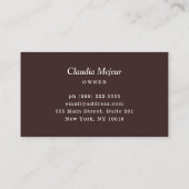 Gourmet Chocolate Baker Cacaobonen Visitekaartje (Achterkant)