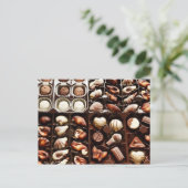 Gourmet Chocolate Truffels, in vorm Briefkaart (Staand voorkant)