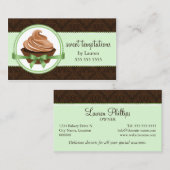 Gourmet Cupcake in Mint Bakery Visitekaartje (Voorkant / Achterkant)