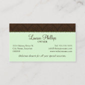 Gourmet Cupcake in Mint Bakery Visitekaartje (Achterkant)