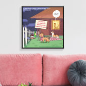 Gourmet Dogs Funny Wrapped Canvas Print (Insitu (Woonkamer))