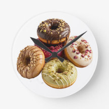 Gourmet Donuts Keuken Wandklok | Kleurrijke Bakker
