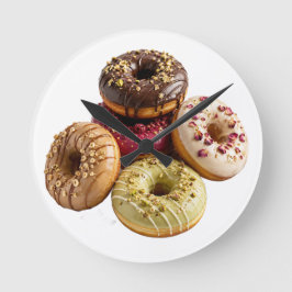 Gourmet Donuts Keuken Wandklok | Kleurrijke Bakker