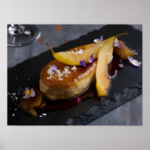 Gourmet Foie Gras met Rode Wijn Reductie Poster
