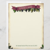 Gourmet food and wine prosting menu letterhead (Voorkant / Achterkant)