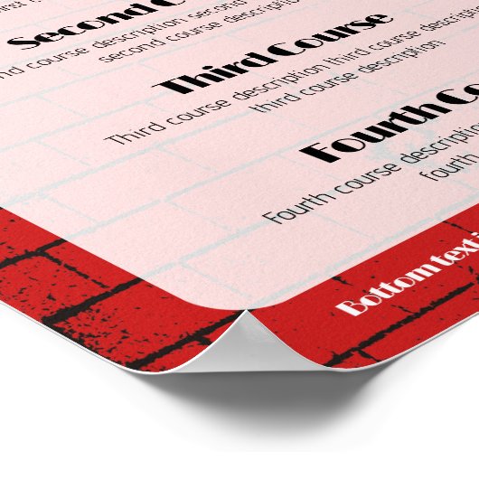 gourmet food de kerstwinter menu poster (Hoek)