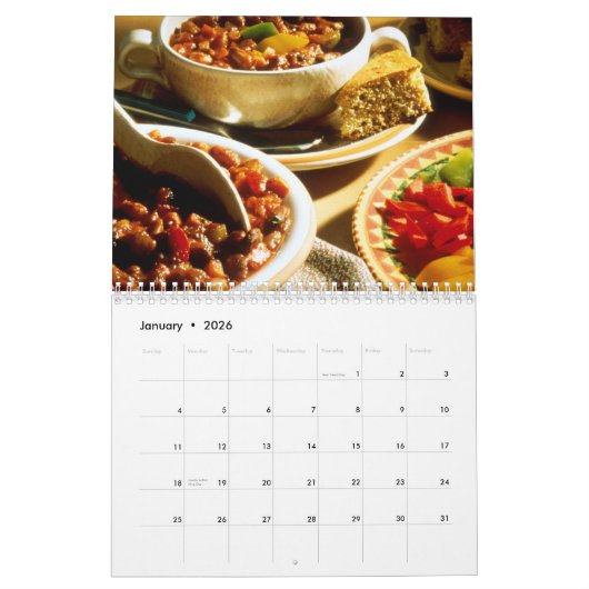 Gourmet Food Photography Calendar Kalender (Jan 2026)