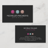 Gourmet Frans Macaron Trio Logo Bakkerij, Café Visitekaartje (Voorkant / Achterkant)