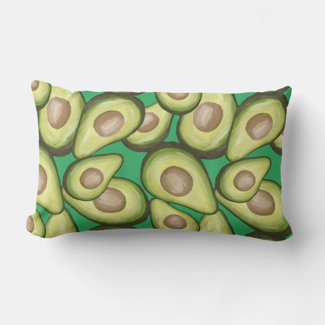 Gourmet Fresh Cut Vegan Avacados Kussen (Voorkant)