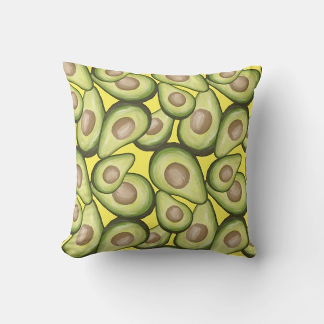 Gourmet Fresh Cut Vegan Avacados Kussen (Voorkant)