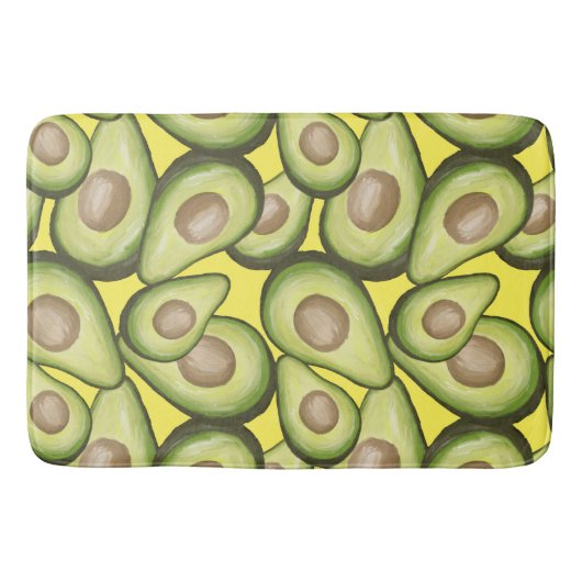 Gourmet Fresh Cut Vegan Avocado Pattern Badmat (Voorkant)