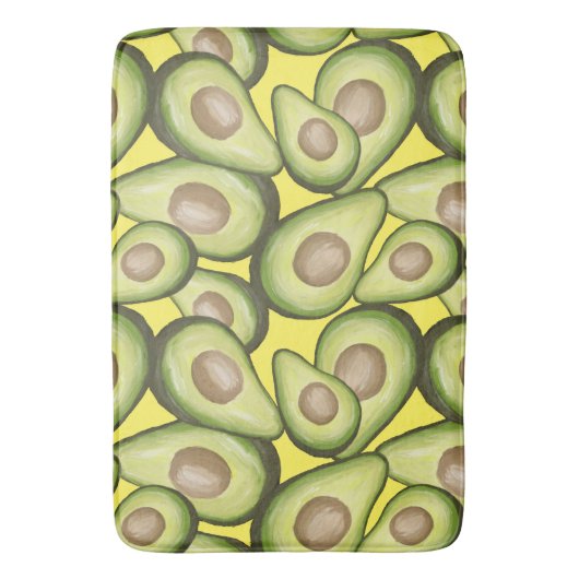 Gourmet Fresh Cut Vegan Avocado Pattern Badmat (Voorkant Verticaal)
