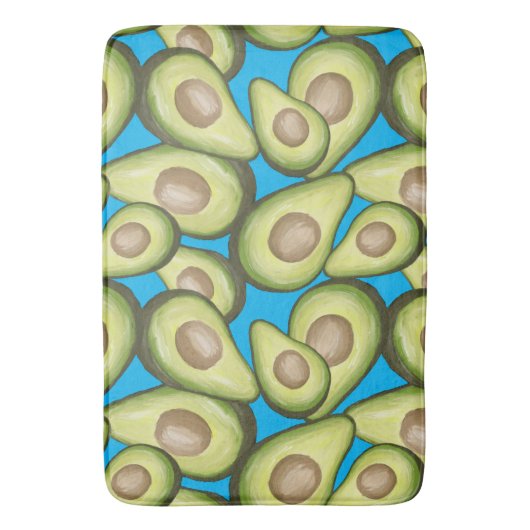 Gourmet Fresh Cut Vegan Avocado Pattern Badmat (Voorkant Verticaal)