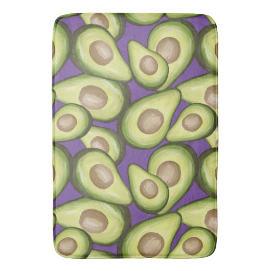 Gourmet Fresh Cut Vegan Avocado Pattern Badmat (Voorkant Verticaal)
