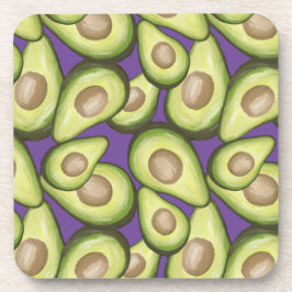 Gourmet Fresh Cut Vegan Avocado Pattern Bier Onderzetter