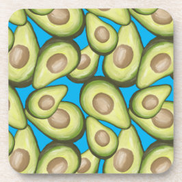 Gourmet Fresh Cut Vegan Avocado Pattern Bier Onderzetter