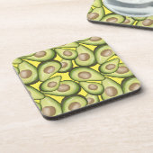 Gourmet Fresh Cut Vegan Avocado Pattern Bier Onderzetter (Linkerzijde)